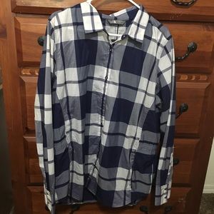 The North face Plaid Button up size XL
